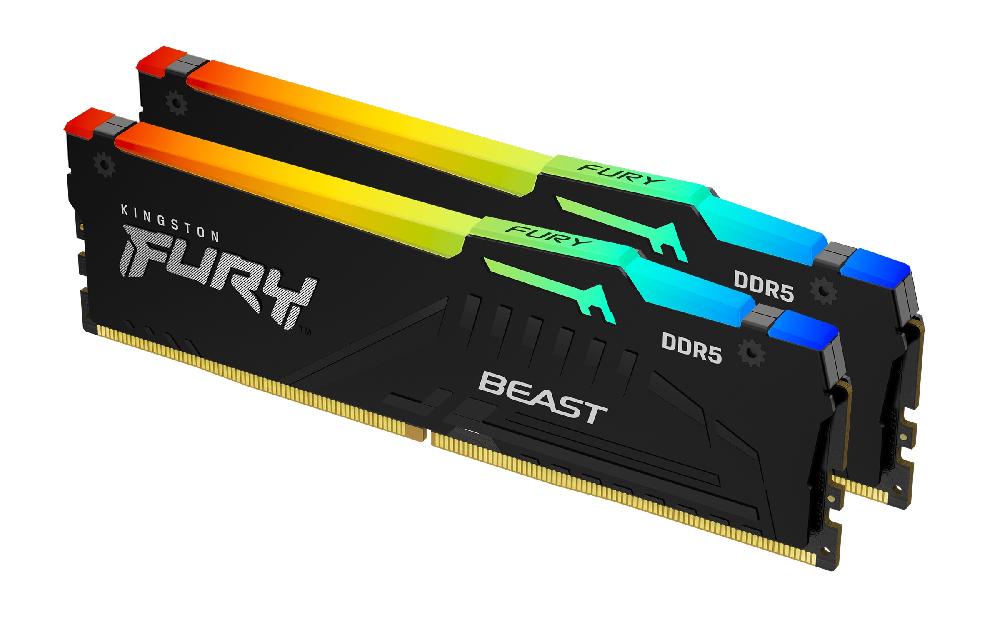 Kingston Technology FURY Beast 64GB 6000MT/s DDR5 CL30 DIMM (Kit da 2 moduli) RGB EXPO