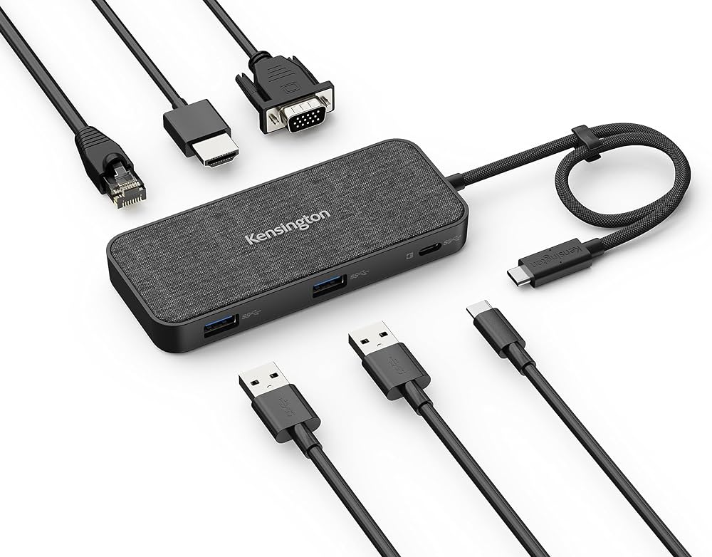 La docking station SD1650P perfetta compatta e portatile: con 1 porta USB-C 1 uscita video HDMI o VGA 1 porta Ethernet e 3 p