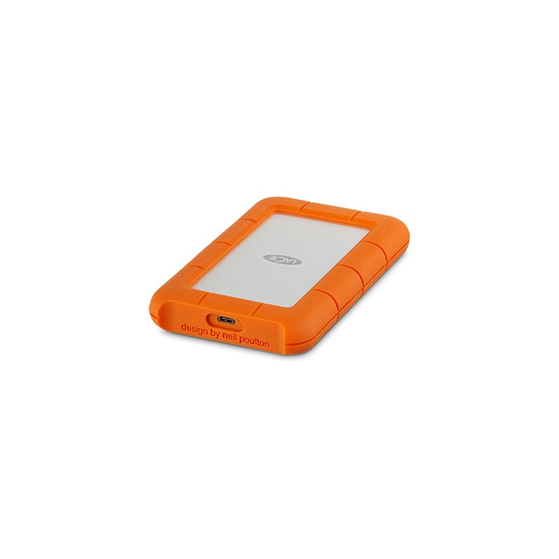 LaCie Rugged USB-C disco rigido esterno 4 TB Arancione Argento