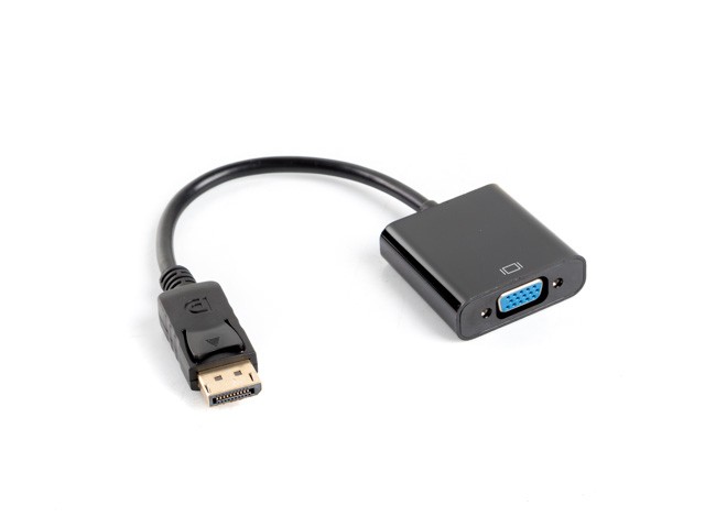 Lanberg AD-0002-BK cavo e adattatore video 0.2 m VGA (D-Sub) DisplayPort Nero