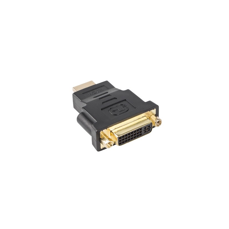Lanberg AD-0014-BK adattatore per inversione del genere dei cavi HDMI DVI-D (F) (24 + 5) Nero
