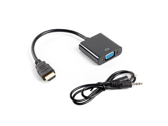 Lanberg AD-0017-BK cavo e adattatore video 0.2 m VGA (D-Sub) HDMI tipo A (Standard) Nero
