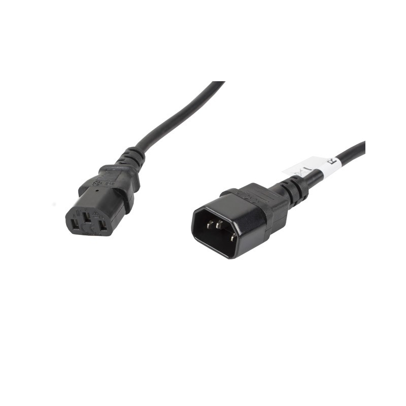 Lanberg CA-C13E-11CC-0050-BK cavo di alimentazione Nero 5 m Accoppiatore C13 C14