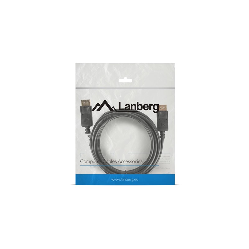 Lanberg CA-DPDP-10CC-0030-BK cavo DisplayPort 3 m Nero