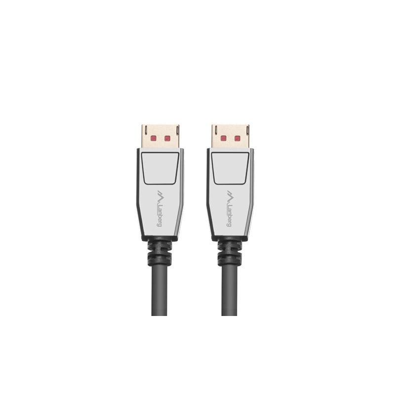 Lanberg CA-DPDP-20CU-0018-BK cavo DisplayPort 1.8 m Nero Argento