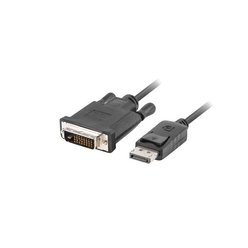 Lanberg CA-DPDV-10CU-0030-BK cavo e adattatore video 3 m DisplayPort DVI-D Nero