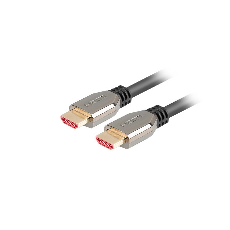 Lanberg CA-HDMI-30CU-0010-BK cavo HDMI 1 m tipo A (Standard) Nero Argento