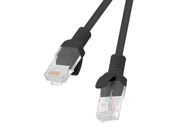 Lanberg PCU6-10CC-0100-BK cavo di rete Nero 1 m Cat6 U/UTP (UTP)