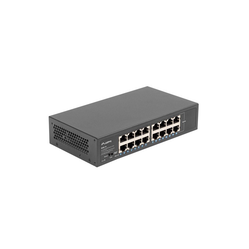 Lanberg RSGE-16 switch di rete Non gestito Gigabit Ethernet (10/100/1000) 1U Nero