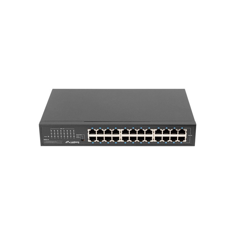 Lanberg RSGE-24 switch di rete Non gestito Gigabit Ethernet (10/100/1000) 1U Nero