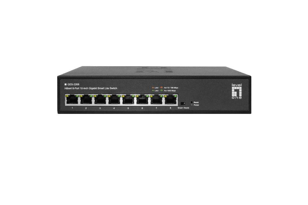LevelOne GES-2208 switch di rete Gestito L2 Gigabit Ethernet (10/100/1000) Nero