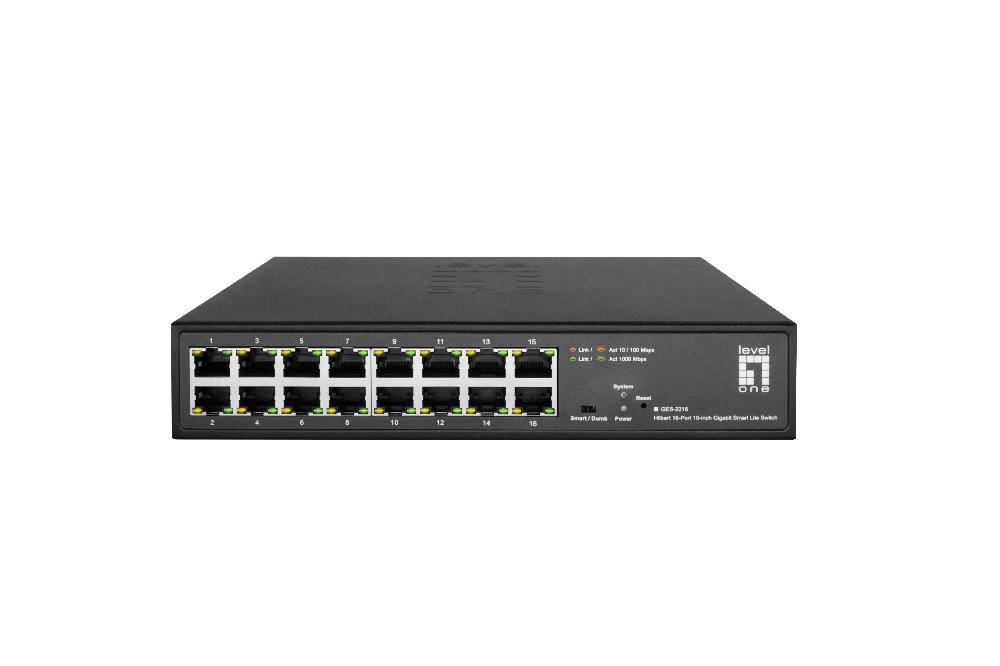 LevelOne GES-2216 switch di rete Gestito L2 Gigabit Ethernet (10/100/1000) Nero
