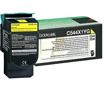 Lexmark C544 X544 Yellow Extra High Yield Return Programme toner Cartridge (4K) cartuccia Originale Giallo