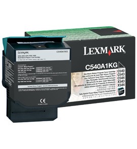 Lexmark C54x X54x Black Return Programme toner Cartridge (1K) cartuccia Originale Nero