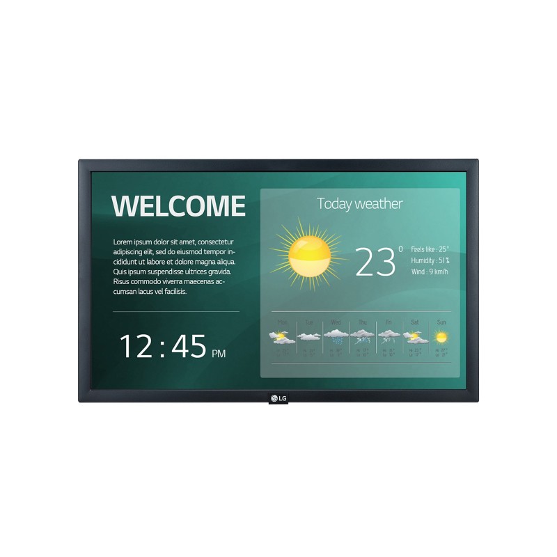 LG 22SM3G-B Pannello piatto per segnaletica digitale 54.6 cm (21.5") Wi-Fi 250 cd/m² UHD+ Nero 16/7