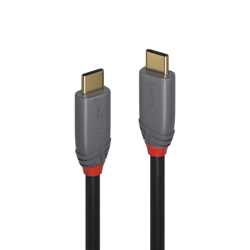 Lindy 36902 cavo USB 1.5 m C Nero Grigio