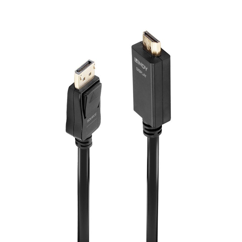 Lindy 36920 cavo e adattatore video 0.5 m DisplayPort HDMI tipo A (Standard) Nero
