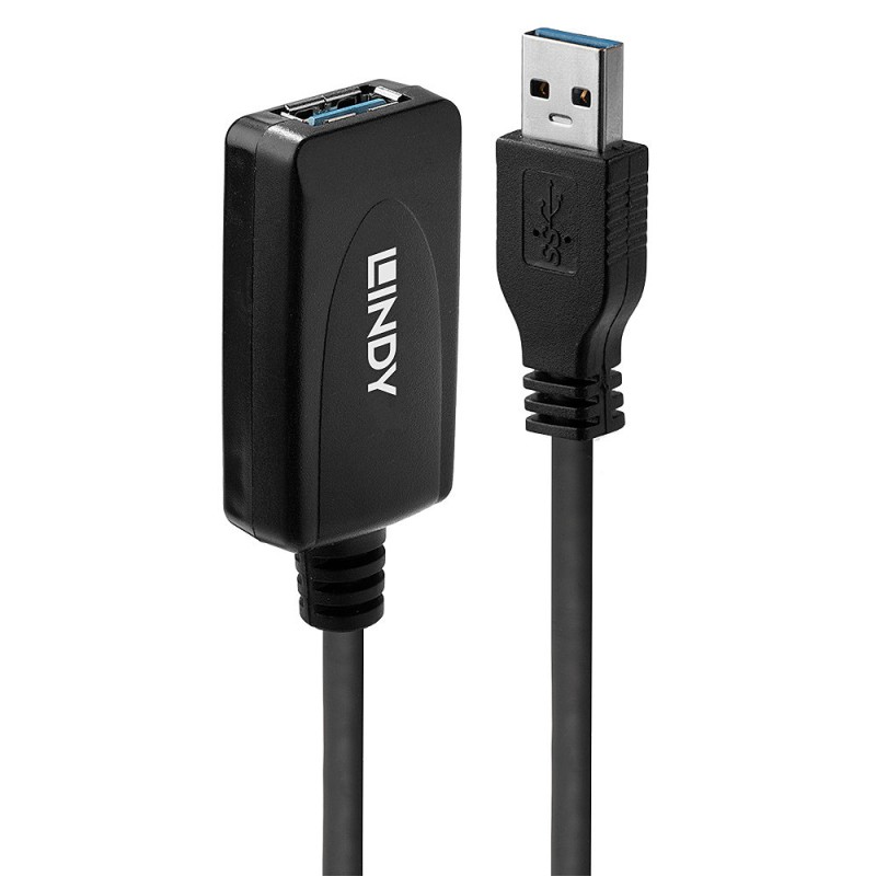 Lindy 43155 cavo USB 5 m 3.2 Gen 1 (3.1 1) A Nero