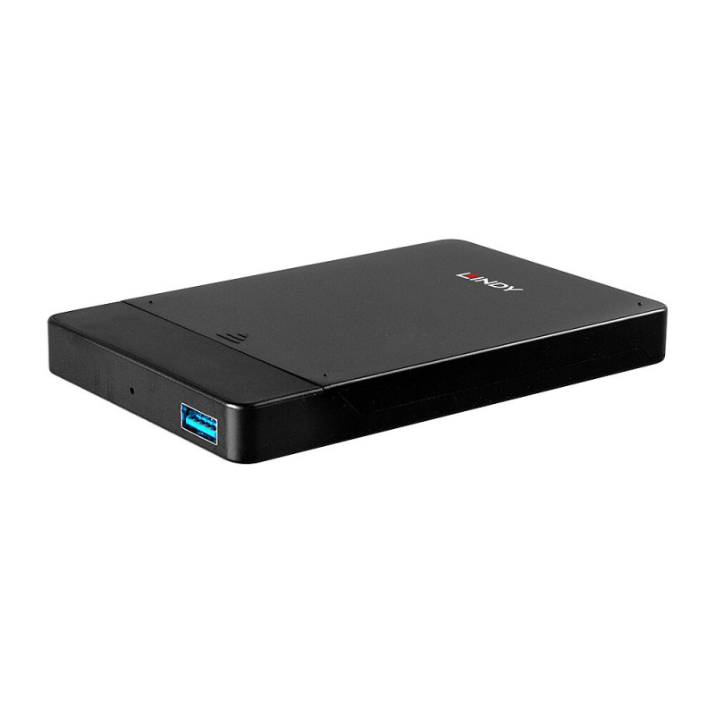Lindy 43331 contenitore di unità archiviazione Box esterno HDD/SSD Nero 2.5"