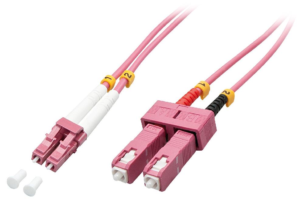 Lindy 46360 cavo InfiniBand e in fibra ottica 1 m LC SC Rosa