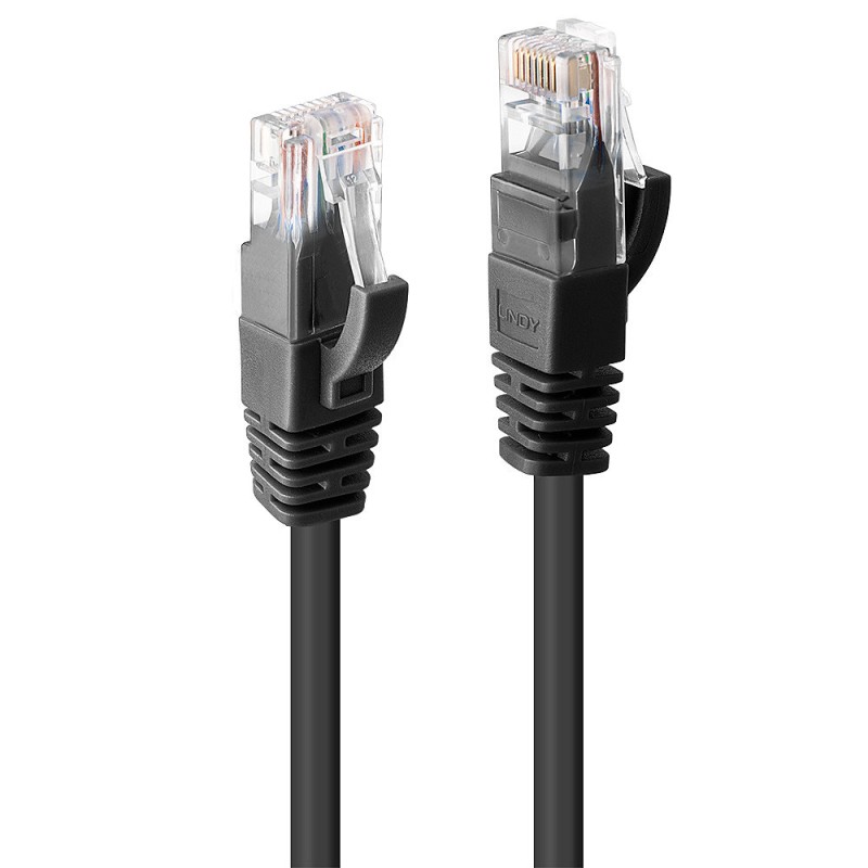 Lindy 48076 cavo di rete Nero 0.5 m Cat6 U/UTP (UTP)