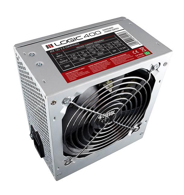 Logic 400 alimentatore per computer W 20+4 pin ATX Acciaio inossidabile