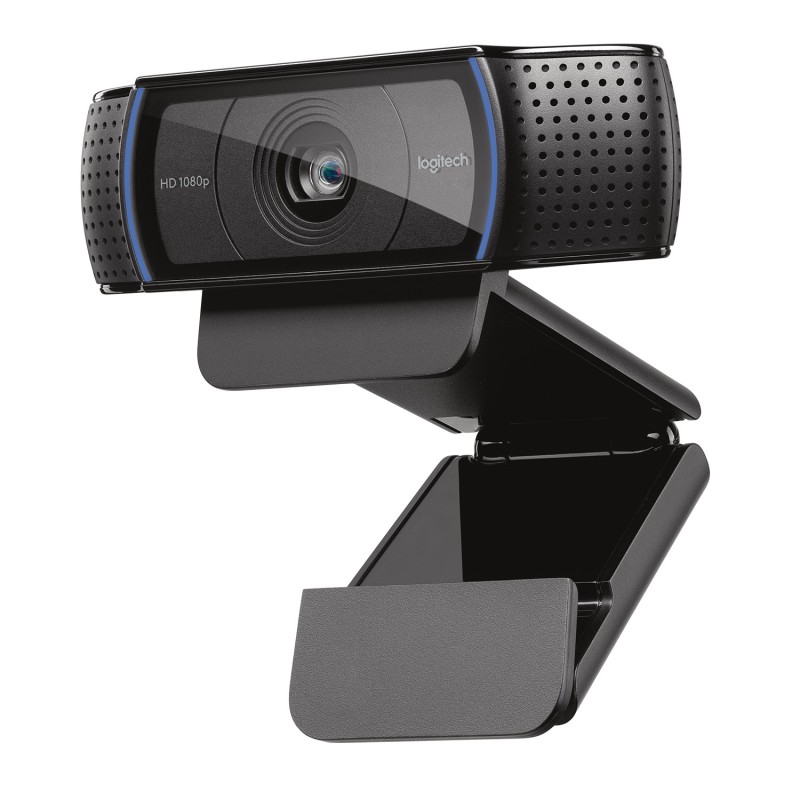 Logitech C920 HD Pro Webcam Videochiamata Full 1080p/30fps Audio Stereo ?Chiaro ?Correzione Luce HD Funziona con Skype