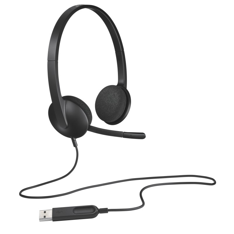 Logitech H340 Auricolare Cablato A Padiglione Ufficio USB tipo Nero