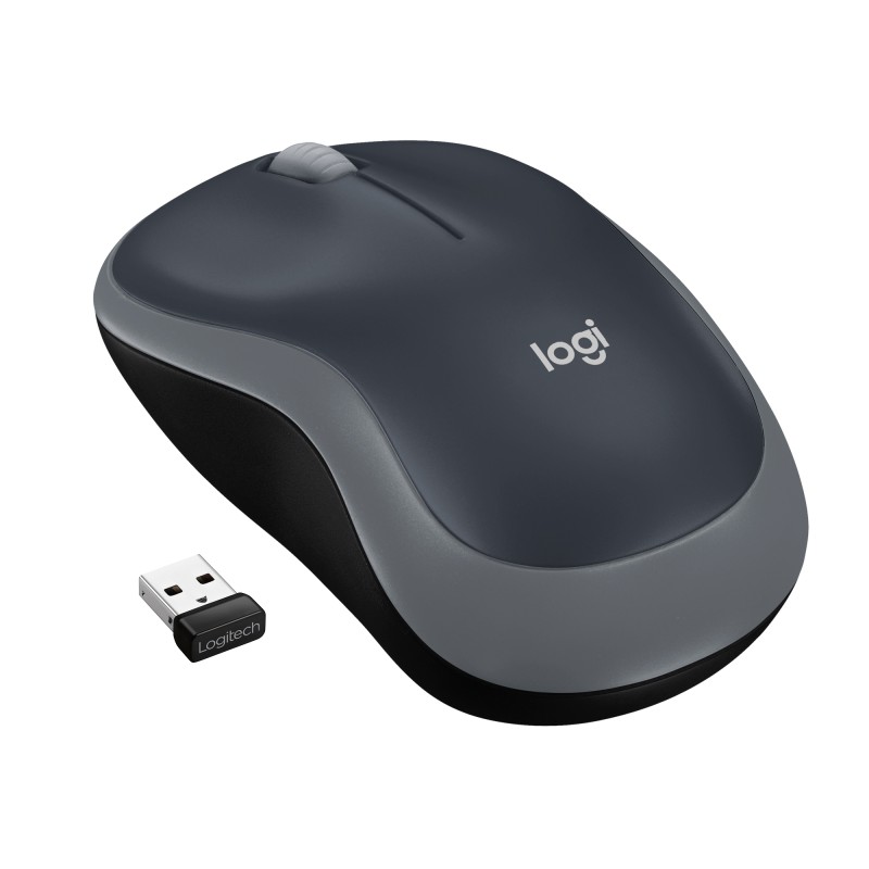 Logitech M185 Mouse Wireless 2.4 GHz con Mini Ricevitore USB Durata Batteria di 12 Mesi Tracciamento Ottico 1000 DPI
