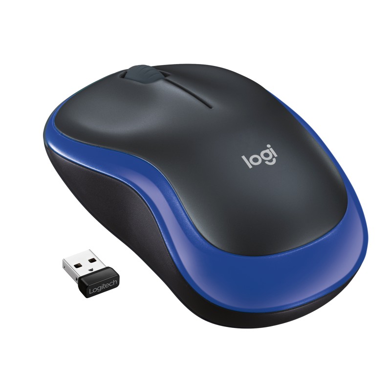 Logitech M185 Mouse Wireless 2.4 GHz con Mini Ricevitore USB Durata Batteria di 12 Mesi Tracciamento Ottico 1000 DPI