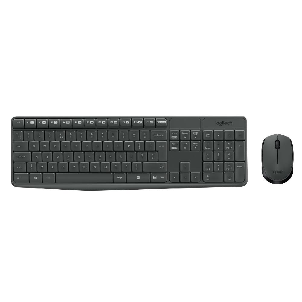 Logitech MK235 tastiera Mouse incluso USB AZERTY Belga Grigio