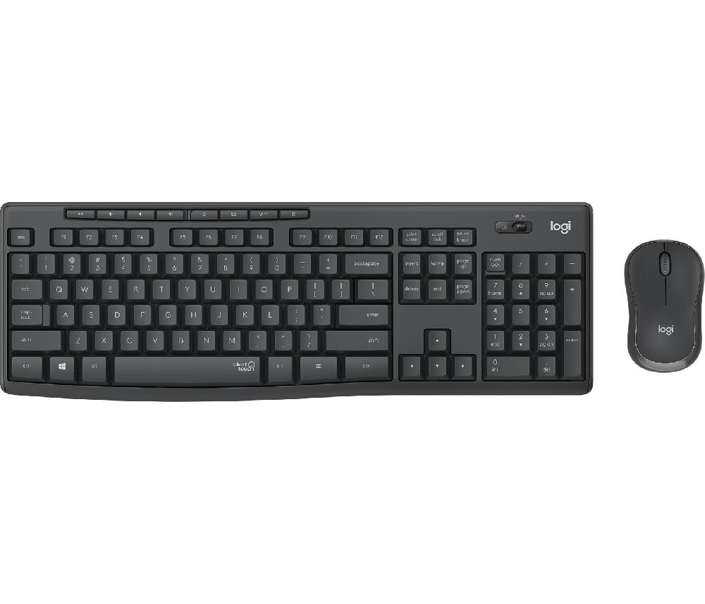 Logitech MK295 Silent Wireless Combo tastiera Mouse incluso USB QWERTY Inglese UK Grafite