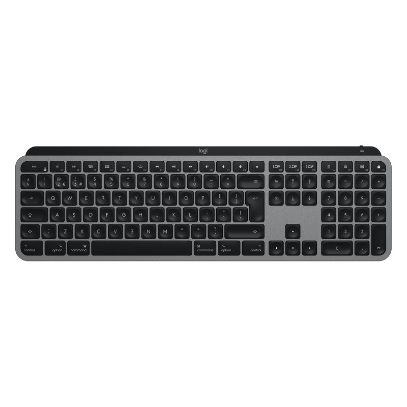 Logitech MX Keys Tastiera Wireless Illuminata Avanzata per Mac Digitazione Tattile Tasti Retroilluminati a LED Bluetooth