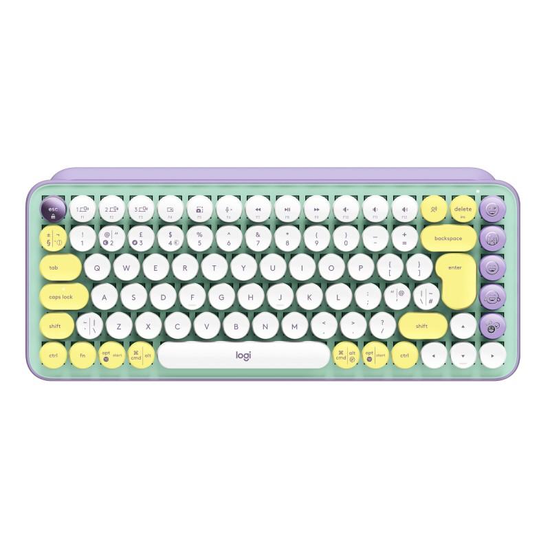 Logitech POP Keys Tastiera Meccanica Wireless con Tasti Emoji Personalizzabili Design Compatto Durevole