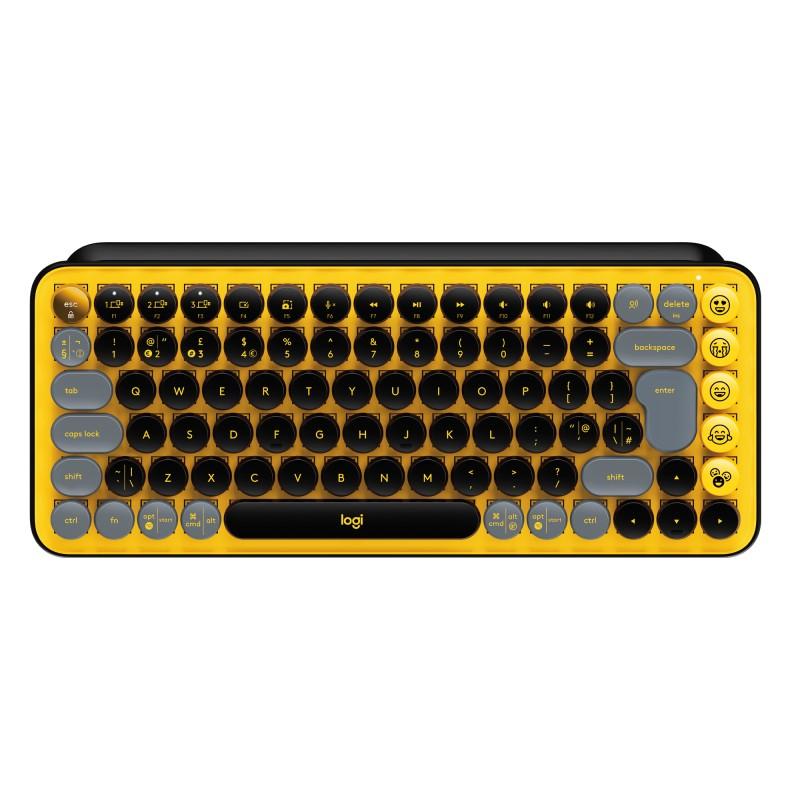 Logitech POP Keys Tastiera Meccanica Wireless con Tasti Emoji Personalizzabili Design Compatto Durevole