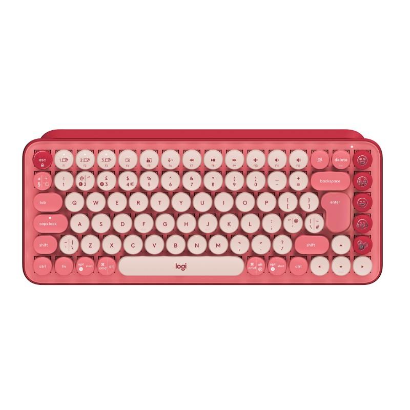 Logitech POP Keys Tastiera Meccanica Wireless con Tasti Emoji Personalizzabili Design Compatto Durevole