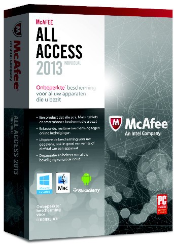 McAfee All Access 2013 Individual - Package completo ( 1 anno ) ut Sicurezza antivirus Base ITA licenza/e anno/i