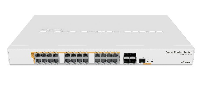 Mikrotik CRS328-24P-4S+RM switch di rete Gestito L2/L3 Gigabit Ethernet (10/100/1000) Supporto Power over (PoE) 1U Bianco