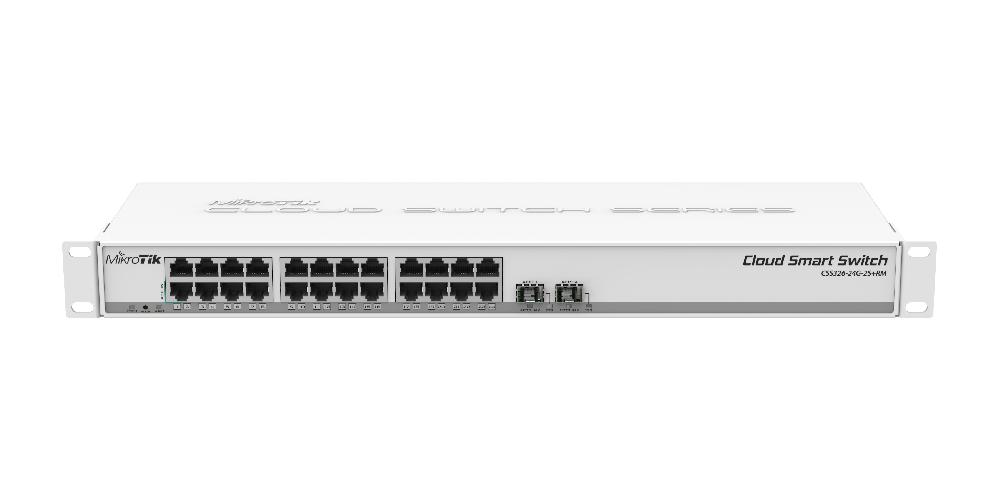 Mikrotik CSS326-24G-2S+RM switch di rete Gestito Gigabit Ethernet (10/100/1000) Supporto Power over Ethernet (PoE) 1U Bianco