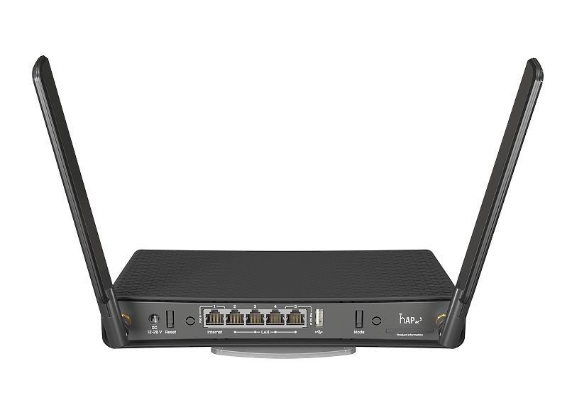 Mikrotik hAP ac³ router wireless Gigabit Ethernet Dual-band (2.4 GHz/5 GHz) Nero