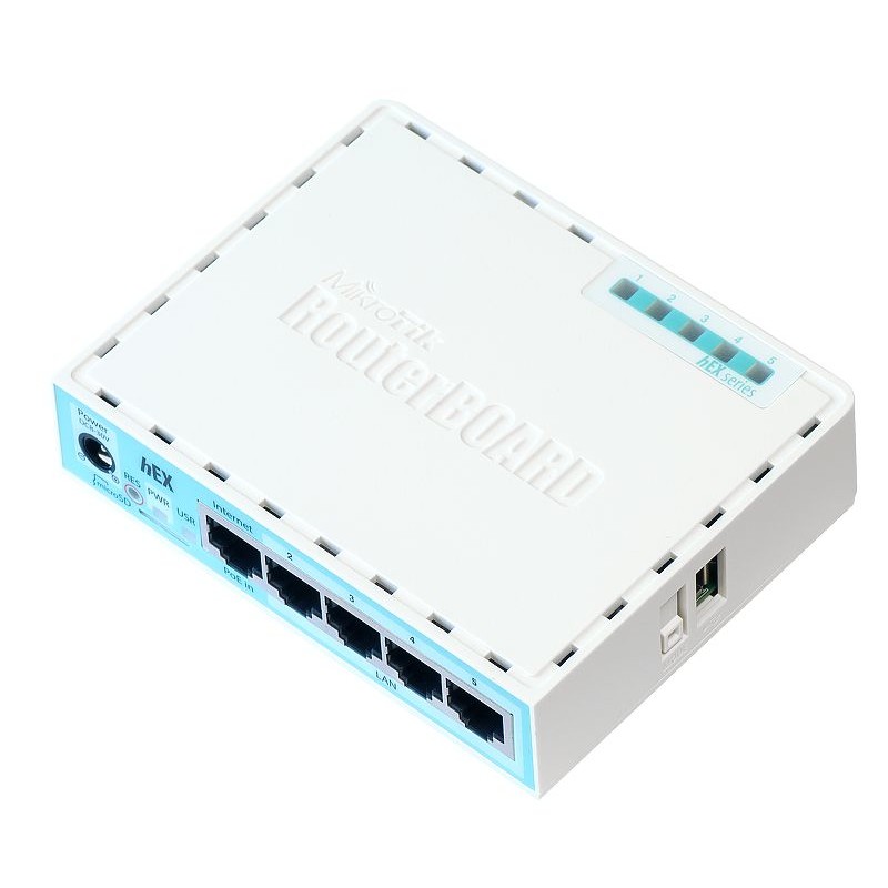 Mikrotik RB750GR3 router cablato Gigabit Ethernet Turchese Bianco