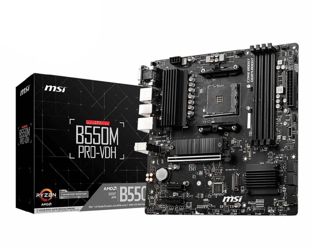 MSI B550M PRO-VDH scheda madre AMD B550 Socket AM4 micro ATX