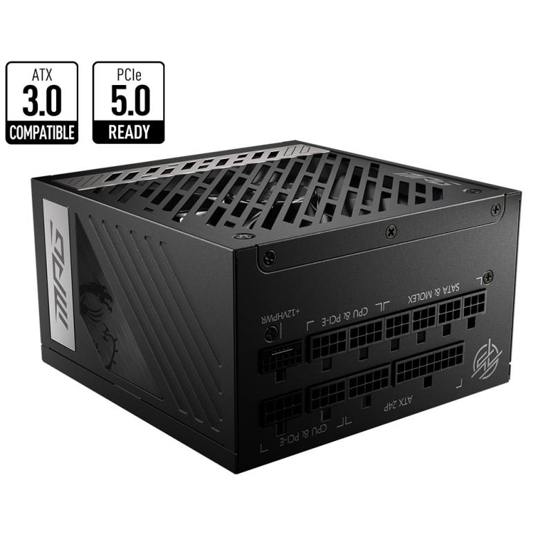 MSI MPG A850G PCIE5 alimentatore per computer 850 W 24-pin ATX Nero