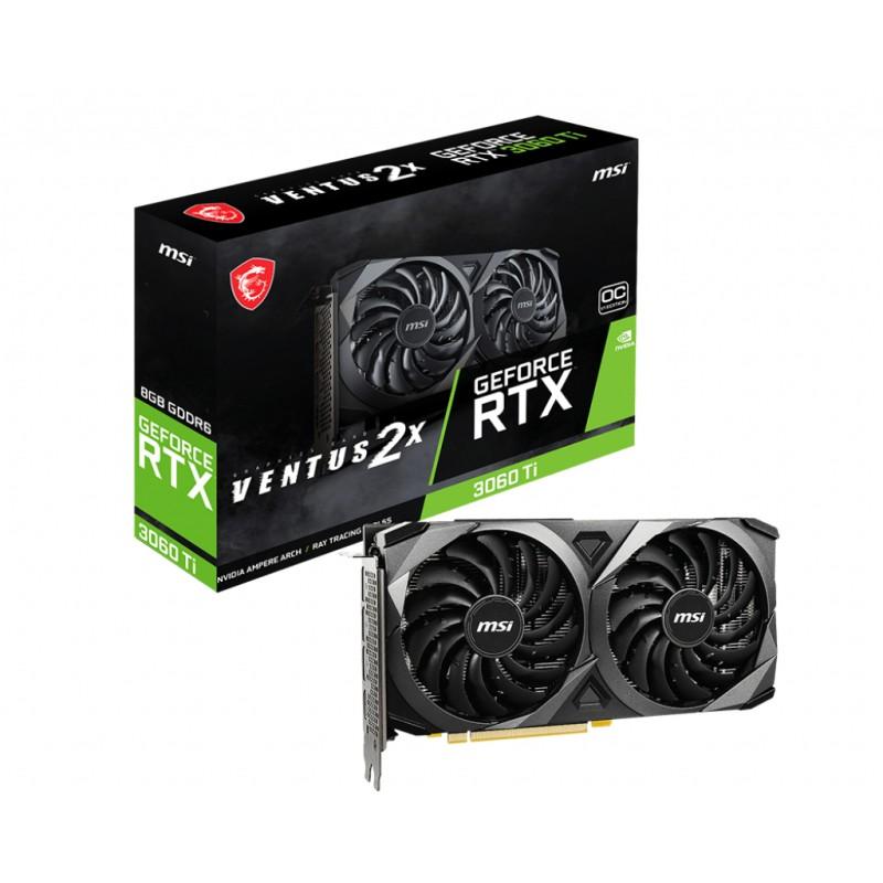 MSI VENTUS RTX 3060 Ti 2X 8G OC V1 LHR scheda video NVIDIA GeForce 8 GB GDDR6