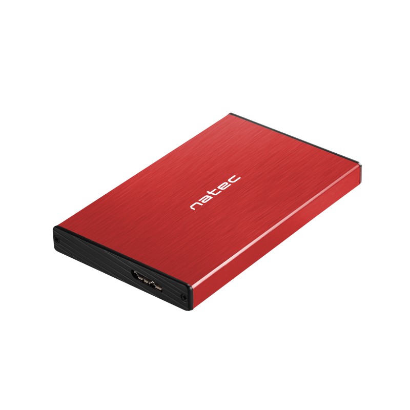 NATEC Rhino GO Box esterno HDD/SSD Rosso 2.5"
