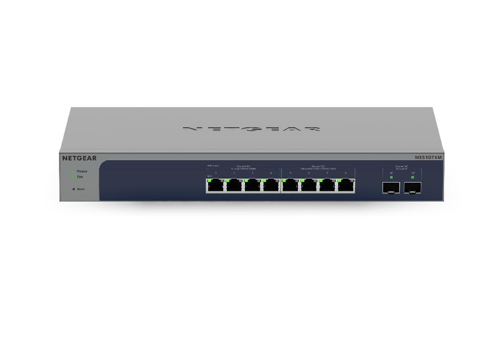 NETGEAR 8-Port Multi-Gigabit/10G Ethernet Smart Switch with 2 SFP+ Ports (MS510TXM) Gestito L2+ 10G Ethernet (100/1000/10000)