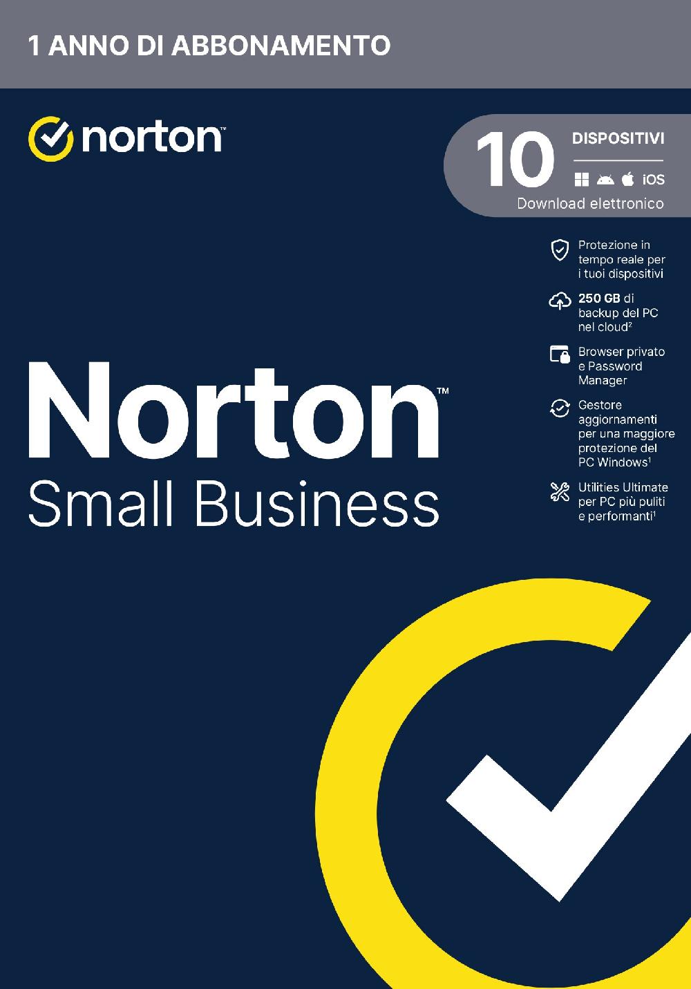 Norton Small Business Protezione antivirus per piccole imprese e small office 10 dispositivi Licenza di 1 anno