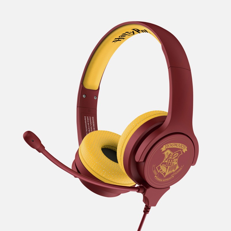 OTL Technologies Harry Potter Hogwarts Crest Auricolare Cablato A Padiglione Giocare Borgogna Giallo