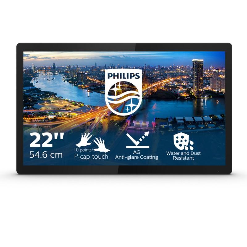 Philips B Line 222B1TFL/00 Monitor PC 54.6 cm (21.5") 1920 x 1080 Pixel Full HD LED Touch screen Nero