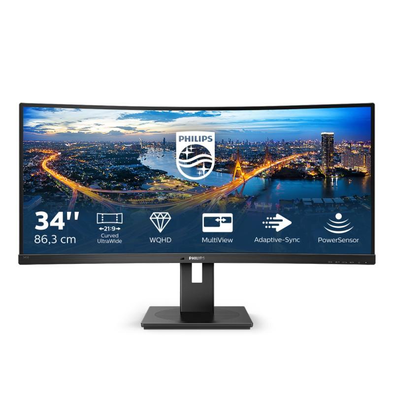 Philips B Line 345B1C/00 Monitor PC 86.4 cm (34") 3440 x 1440 Pixel Quad HD LCD Nero